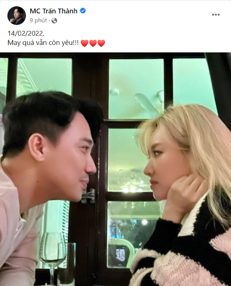 Post giản dị của MC Trấn Thành