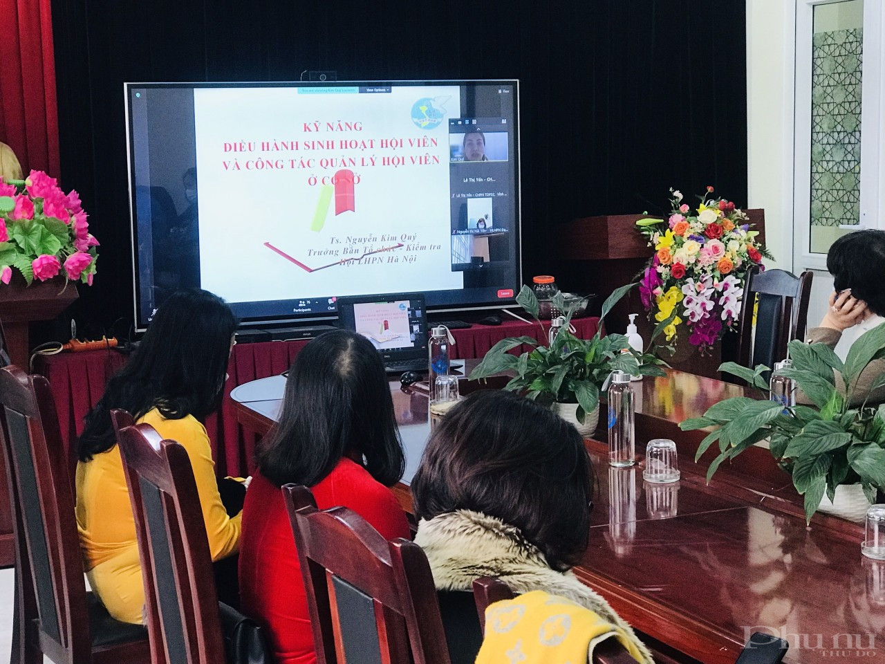 C&aacute;c c&aacute;n bộ Hội tập huấn qua zoom