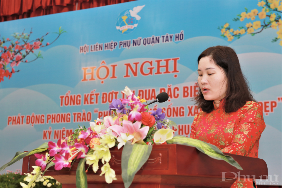 Đồng chí Đỗ Thị Hồng Lan, Phó Chủ tịch Hội LHPN quận