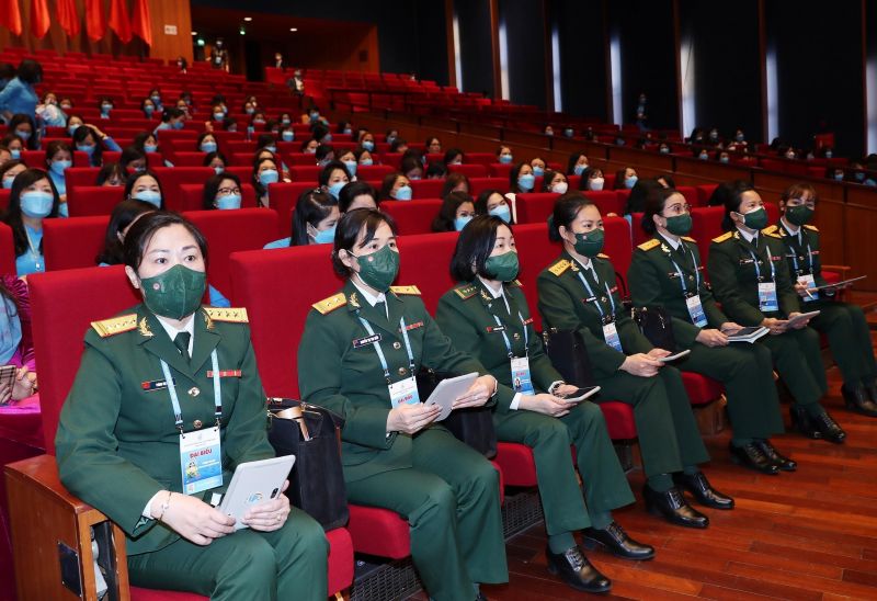 Một số hình ảnh trong buổi sáng làm việc đầu tiên của Đại hội Đại biểu Phụ nữ toàn quốc lần thứ XIII - ảnh 6