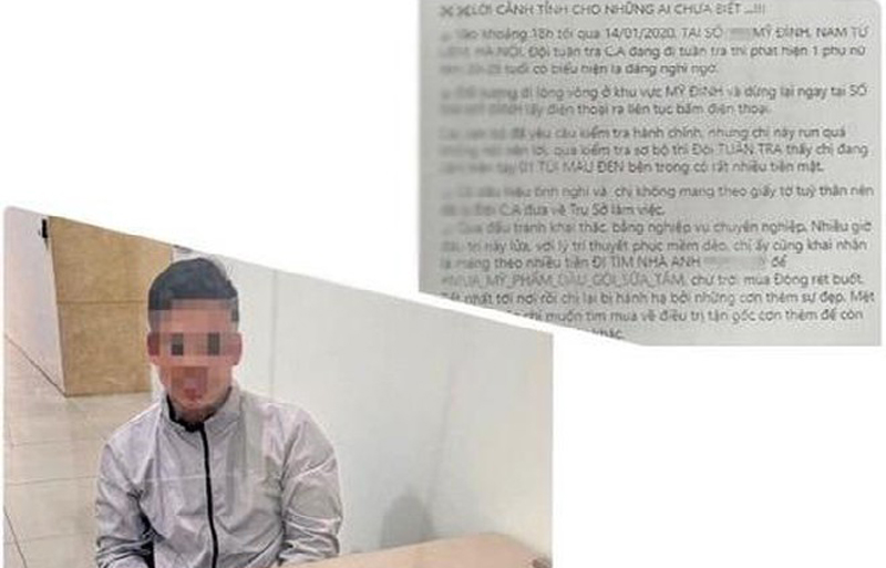 Hình ảnh và thông tin anh Đ đăng lên facebook