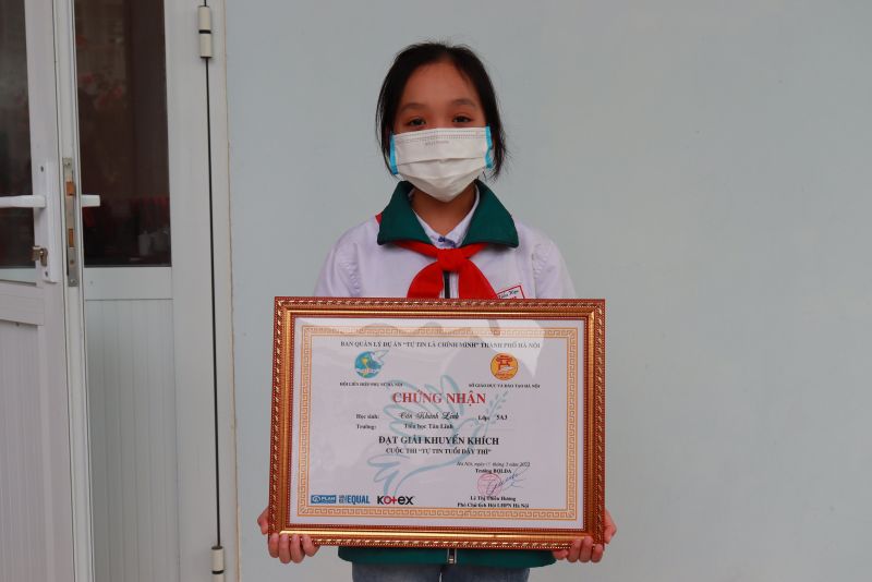 Nhiều em học sinh nhỏ tuổi dã tự tin tham gia cuộc thi, chia sẻ suy nghĩ của mình về tuổi dậy thì