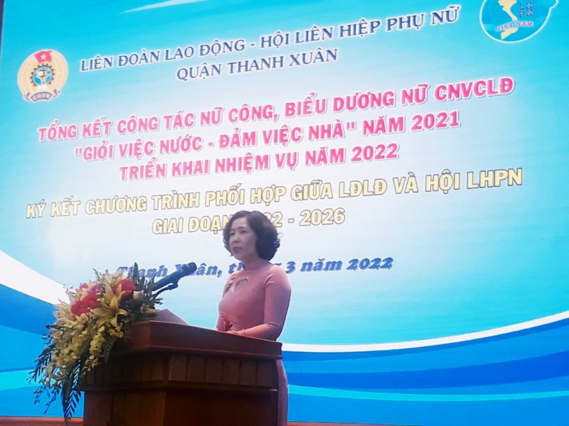 Thanh Xuân: Nâng cao hiệu quả công tác Nữ công, các phong trào thi đua của Phụ nữ quận - ảnh 1