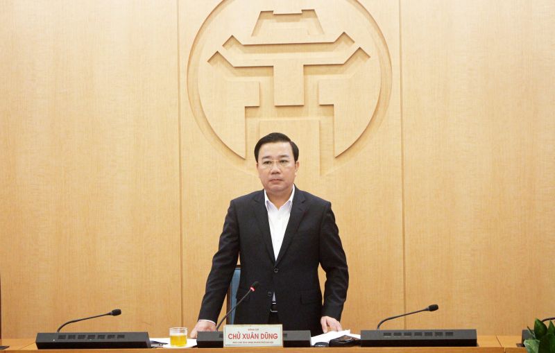 Đồng  chí Chử Xuân Dũng, Phó Chủ tịch UBND Thành phố Hà Nội chủ trì Hội nghị