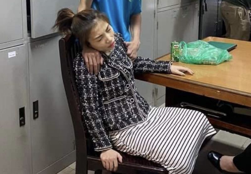 Đối tượng Bùi Thị Thanh Hải tại cơ quan điều tra