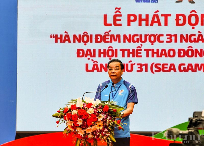 Đồng chí Chu Ngọc Anh - Chủ tịch UBND thành phố Hà Nội phát biểu tại buổi lễ