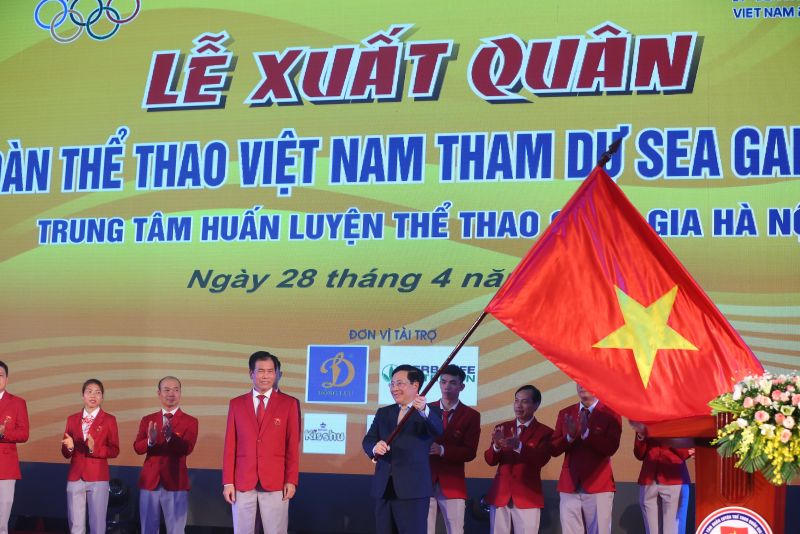 Buổi lễ xuất quân của Đoàn thể thao Việt Nam tối ngày 28/4