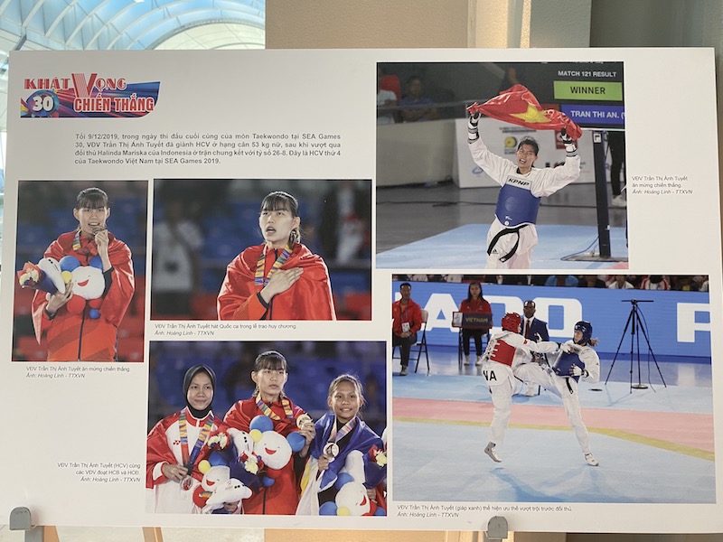 Hình ảnh các cô gái vàng thể thao Việt Nam nổi bật tại trưng bày ảnh chào mừng SEA Games 31 - ảnh 7