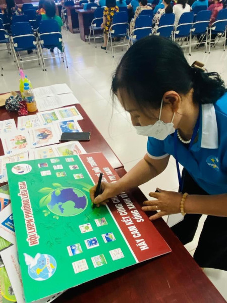 Hội viên phụ nữ phường Liễu Giai cam kết góp sức bảo vệ môi trường chào SEA Games 31 Hội viên phụ nữ phường Liễu Giai cam kết góp sức bảo vệ môi trường chào SEA Games 31