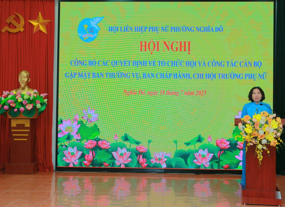 Đồng chí Nguyễn Thị Thu Nga làm Chủ tịch Hội LHPN phường Nghĩa Đô - ảnh 4