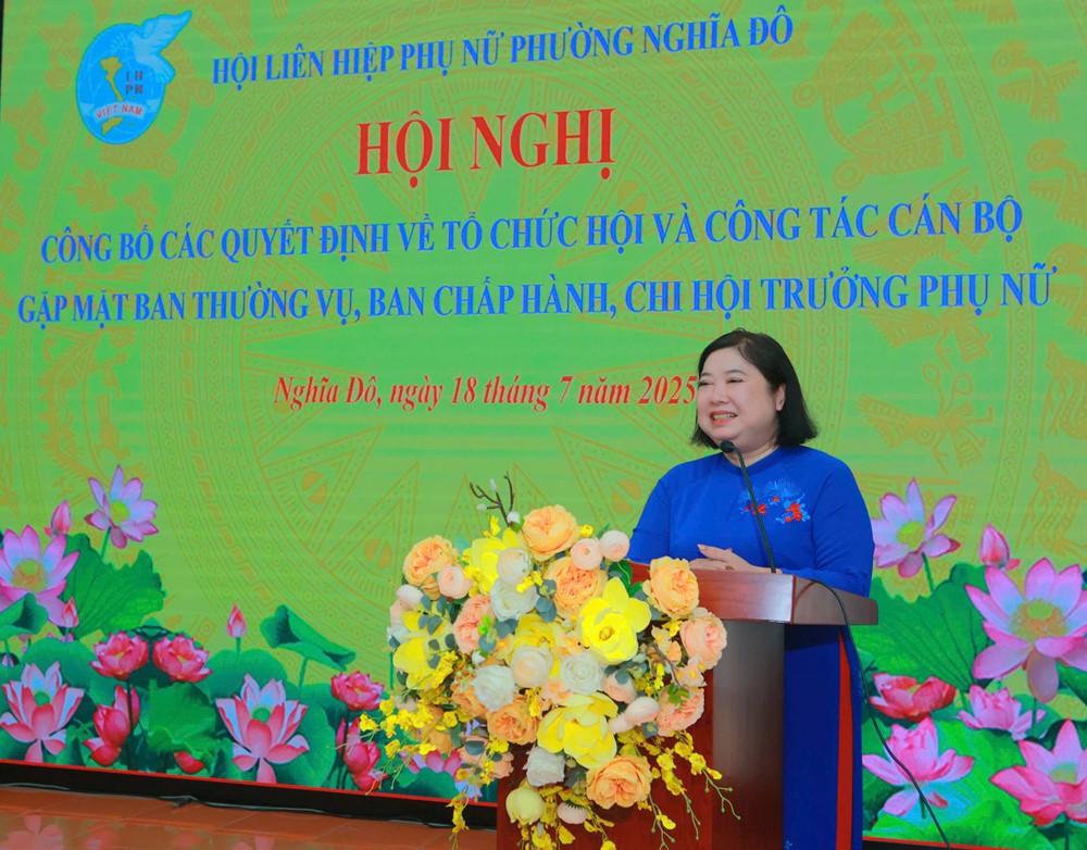 Đồng chí Nguyễn Thị Thu Nga làm Chủ tịch Hội LHPN phường Nghĩa Đô - ảnh 5