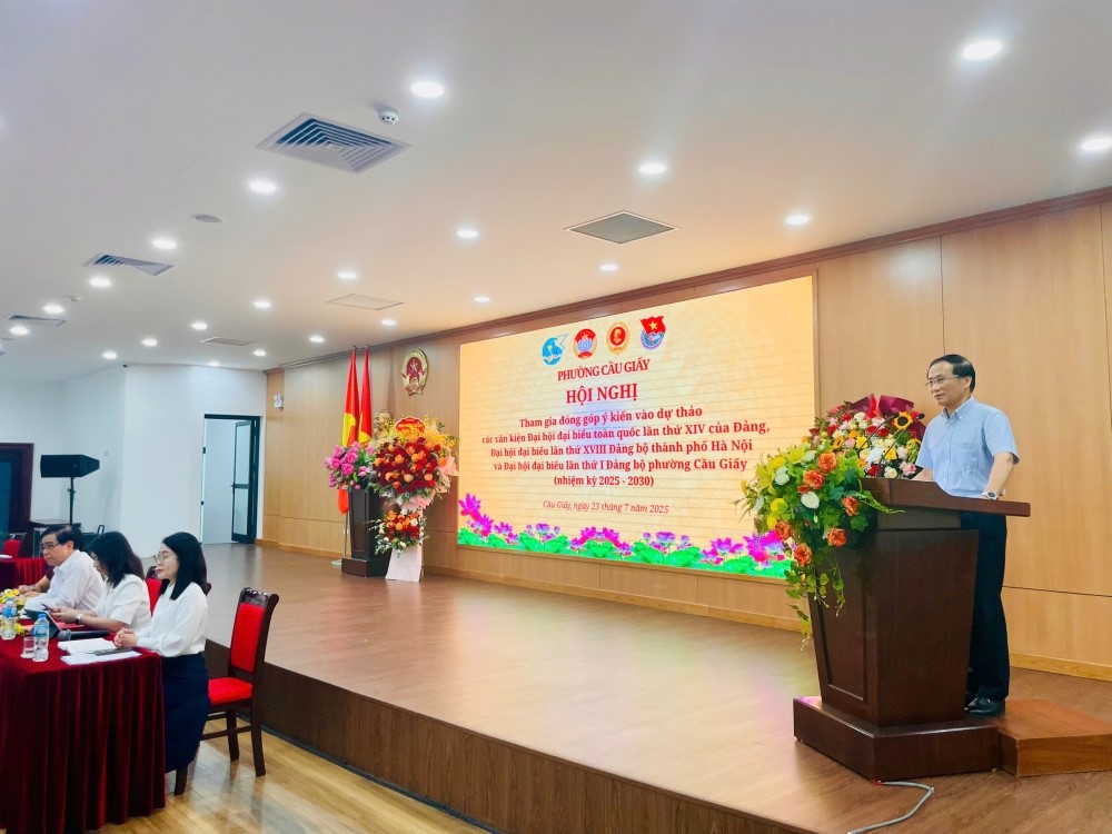MTTQ phường Cầu Giấy góp ý vào dự thảo văn kiện Đại hội Đảng các cấp - ảnh 2