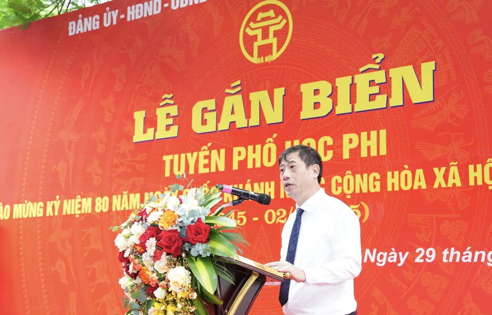 Phường Yên Hoà gắn biển tên phố mới mang tên danh nhân Học Phi - ảnh 2