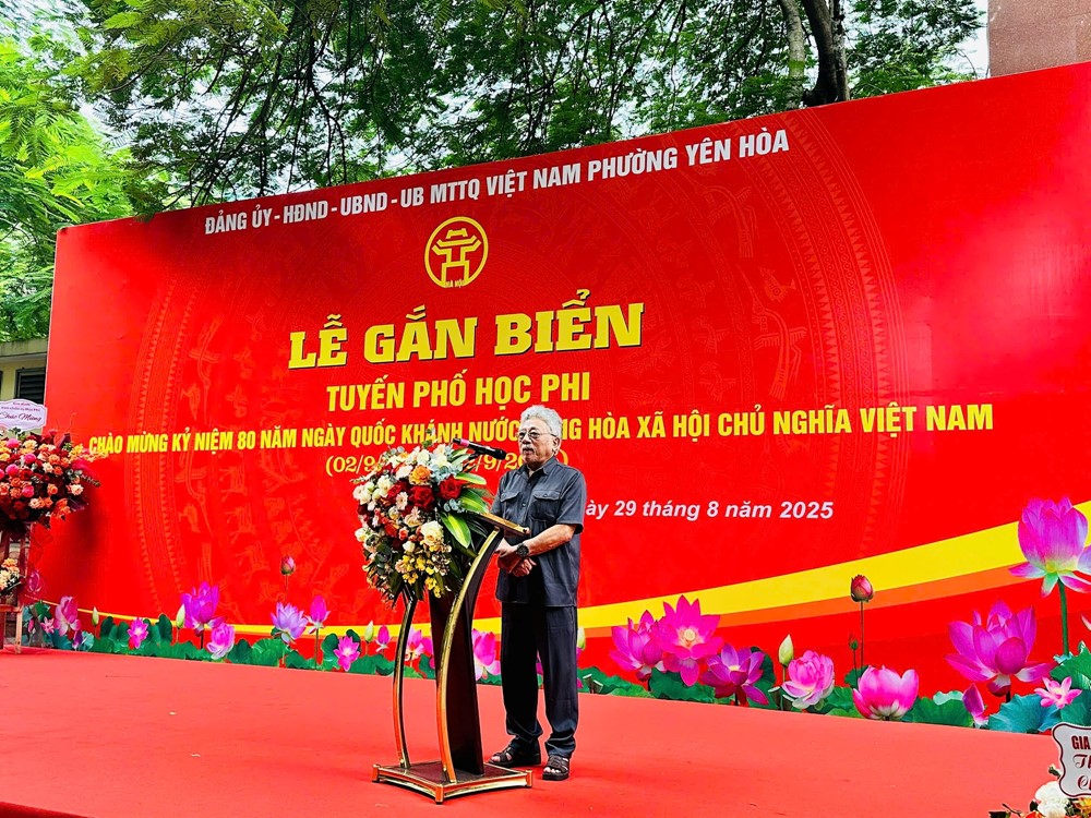 Phường Yên Hoà gắn biển tên phố mới mang tên danh nhân Học Phi - ảnh 3