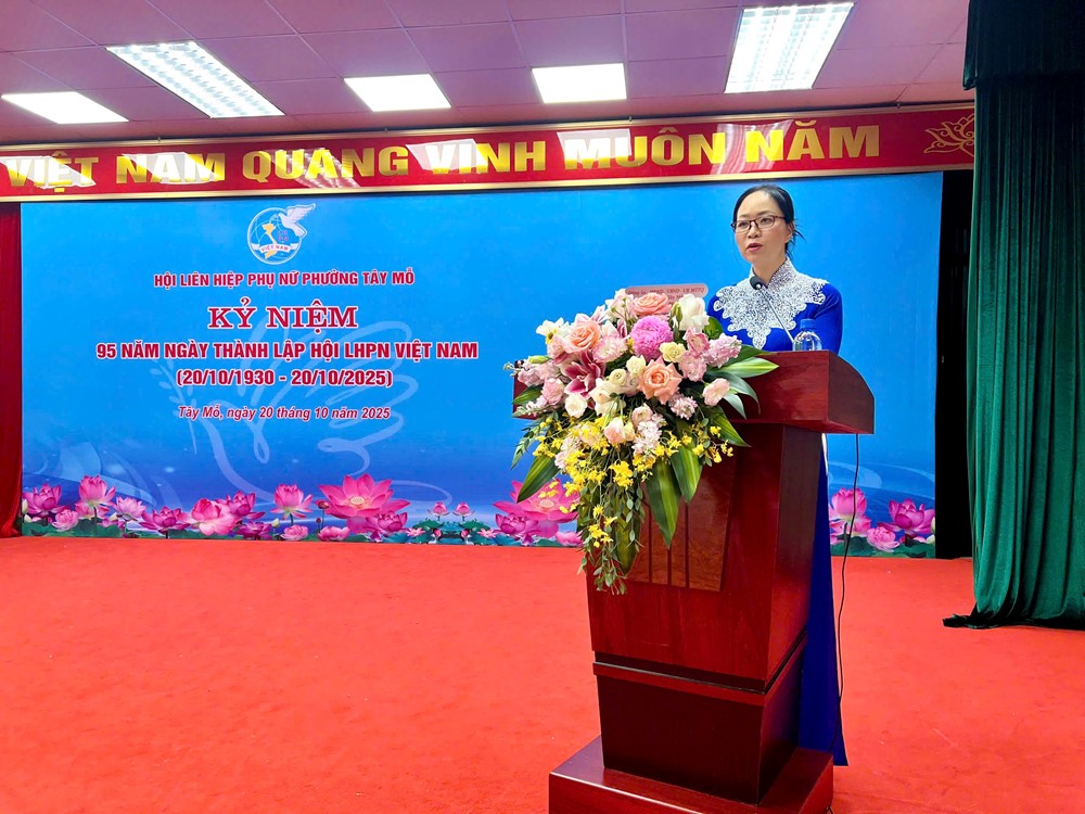 Hội LHPN phường Tây Mỗ kỷ niệm 95 năm ngày thành lập Hội LHPN Việt Nam - ảnh 1