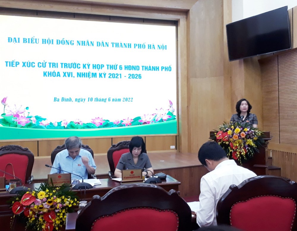Đại biểu HĐND Thành phố tiếp xúc cử tri quận Ba Đình - ảnh 1