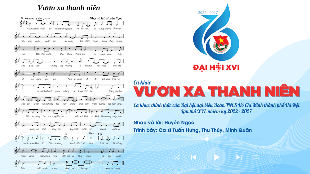 Công bố ca khúc chính thức của Đại hội đại biểu Đoàn TNCS Hồ Chí Minh thành phố Hà Nội lần thứ XVI - ảnh 1