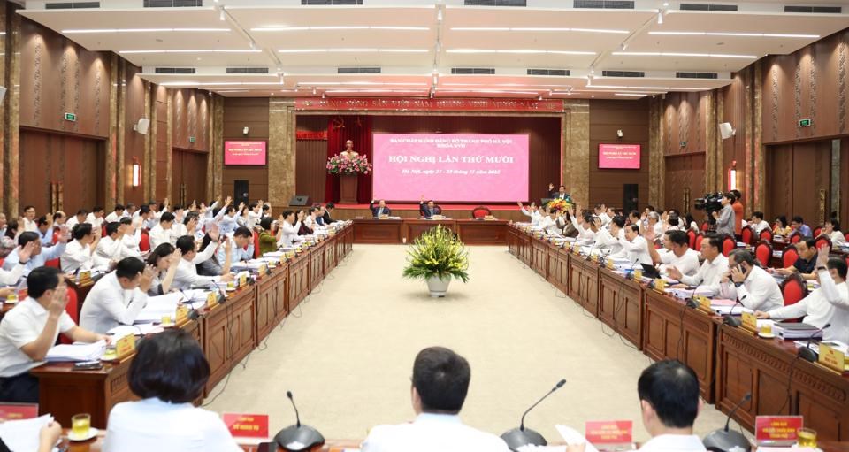 Hội nghị lần thứ mười, Ban Chấp hành Đảng bộ thành phố Hà Nội khóa XVII chính thức khai mạc - ảnh 1