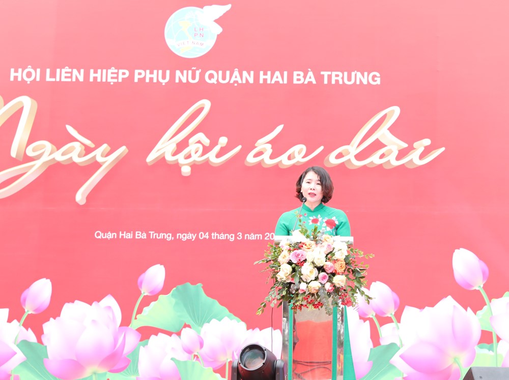 Hội LHPN Hai Bà Trưng tổ chức Ngày hội áo dài tôn vinh nét đẹp áo dài phụ nữ Việt Nam - ảnh 1