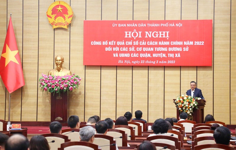 Chỉ số cải cách hành chính năm 2022 của Hà Nội cải thiện rõ nét - ảnh 1