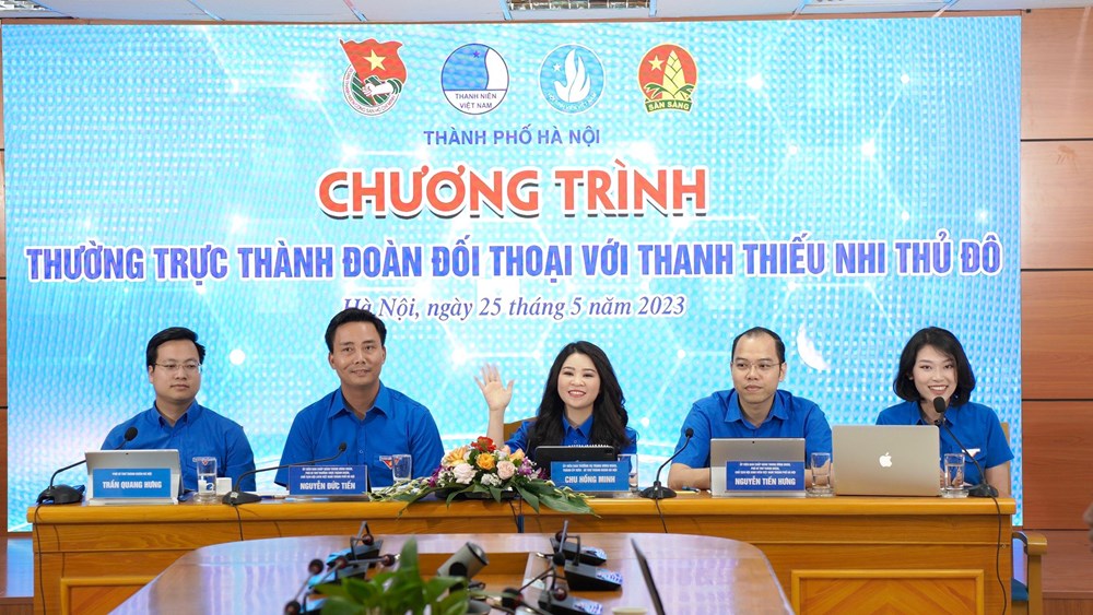 Thành đoàn Hà Nội đối thoại cùng thanh thiếu nhi: Phát huy sức trẻ xây dựng Thủ đô - ảnh 1