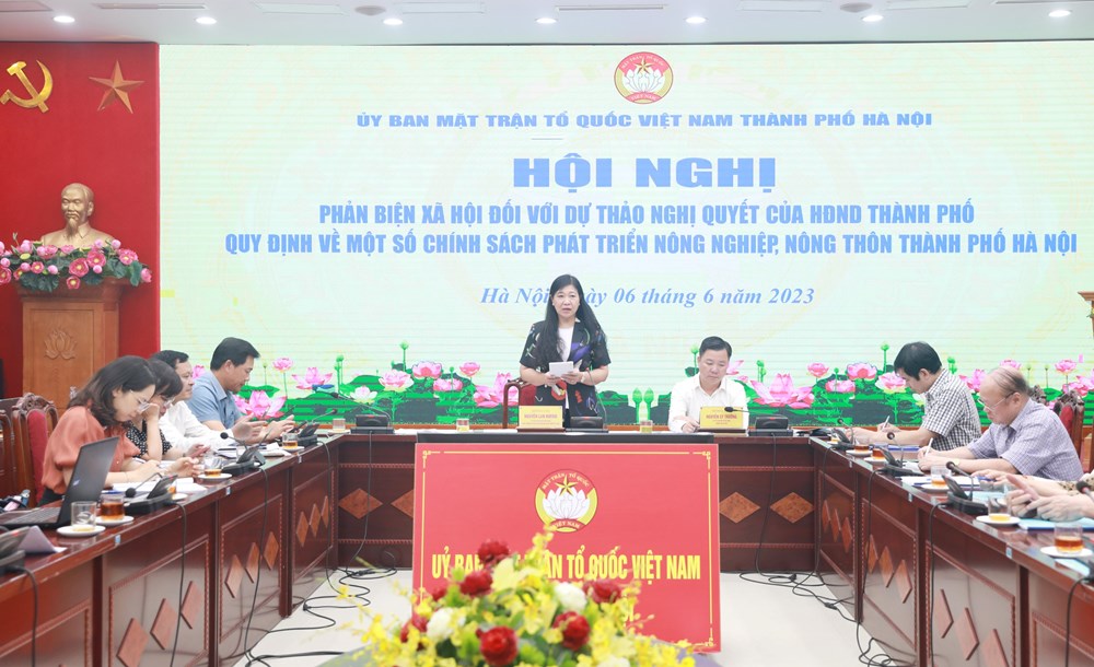 Hà Nội: Nhiều ý kiến góp ý đối với dự thảo Nghị quyết về một số chính sách phát triển nông nghiệp, nông thôn - ảnh 1