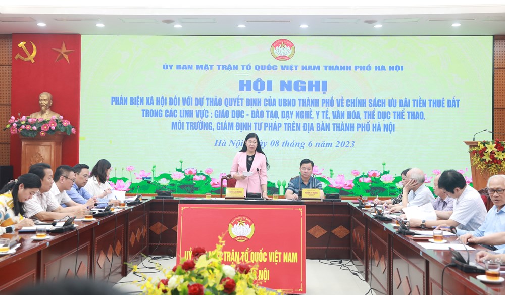 Ủy ban MTTQ Việt Nam Thành phố phản biện xã hội đối với Dự thảo về chính sách ưu đãi tiền thuê đất - ảnh 1