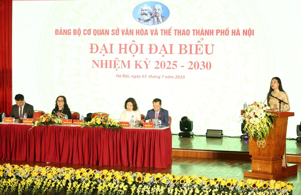 Đại hội Đảng bộ Sở Văn hóa và Thể thao TP Hà Nội nhiệm kỳ 2025-2030 thành công tốt đẹp - ảnh 1