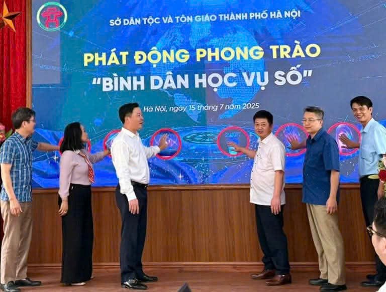 Sở Dân tộc và Tôn giáo Thành phố Hà Nội phát động phong trào “Bình dân học vụ số”  - ảnh 1