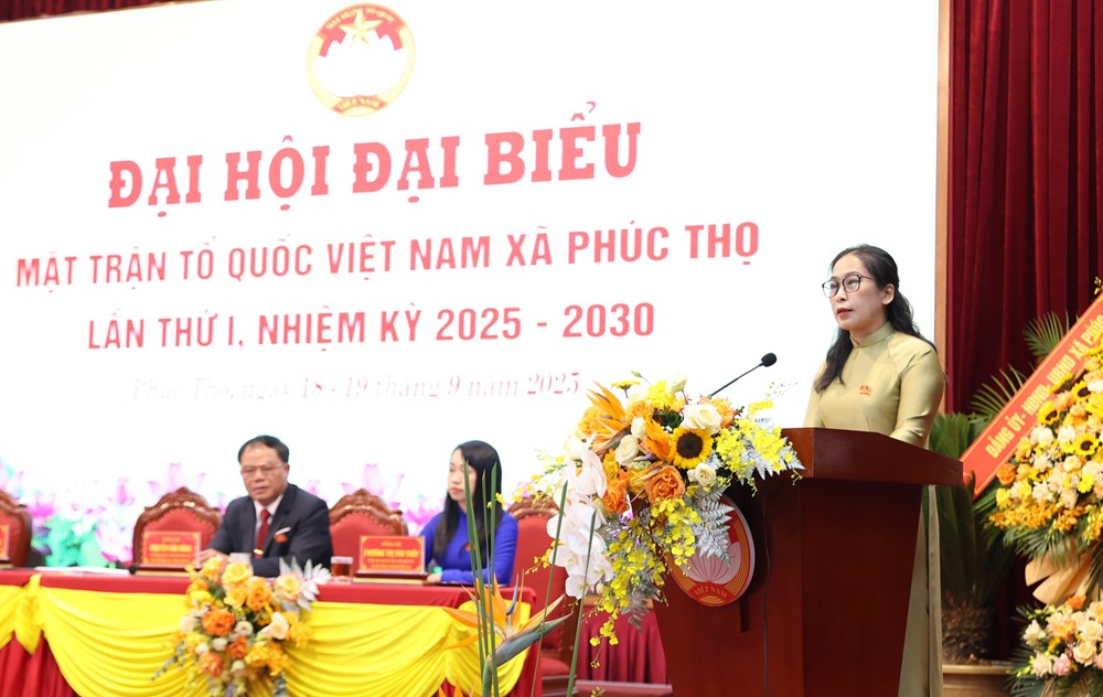 Bà Lê Thị Kim Phương giữ chức Chủ tịch Ủy ban MTTQ Việt Nam xã Phúc Thọ khóa I, nhiệm kỳ 2025-2030  ​ - ảnh 2