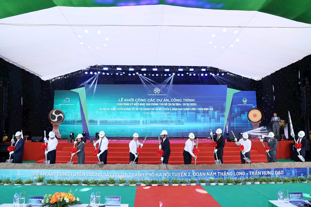 Hà Nội khởi công dự án đường sắt đô thị số 2, đoạn Nam Thăng Long – Trần Hưng Đạo - ảnh 1