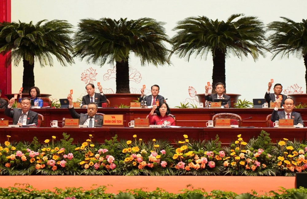 100% đại biểu biểu quyết thông qua số lượng Ủy viên Ban Chấp hành Đảng bộ thành phố Hà Nội khóa XVIII  ​ - ảnh 1
