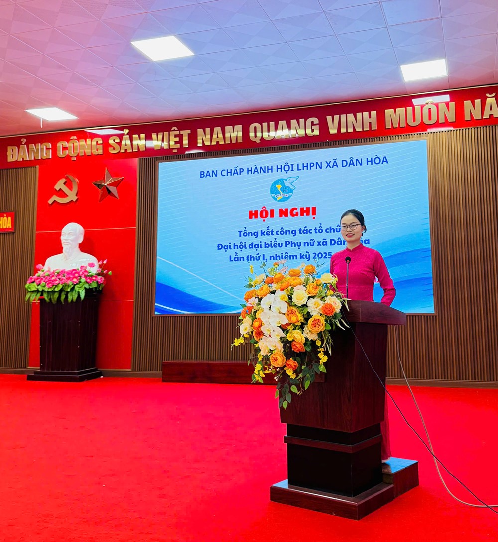 Hội nghị tổng kết công tác tổ chức Đại hội đại biểu Phụ nữ xã Dân Hòa lần thứ I, nhiệm kỳ 2025–2030 - ảnh 2