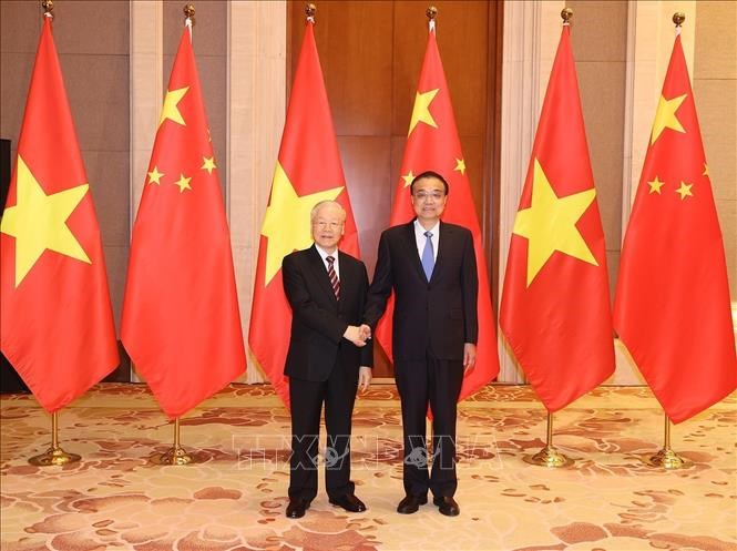Tổng Bí thư Nguyễn Phú Trọng hội kiến Thủ tướng Trung Quốc Lý Khắc Cường - ảnh 2