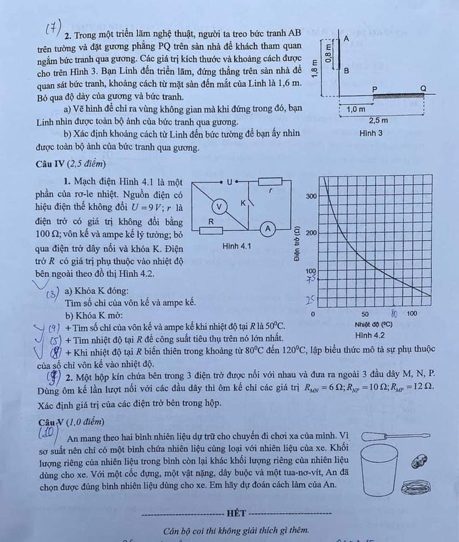Đề thi Vật lý vào lớp 10 Chuyên ở Hà Nội: Làm đúng hết cũng chỉ được 9,5 điểm - ảnh 2