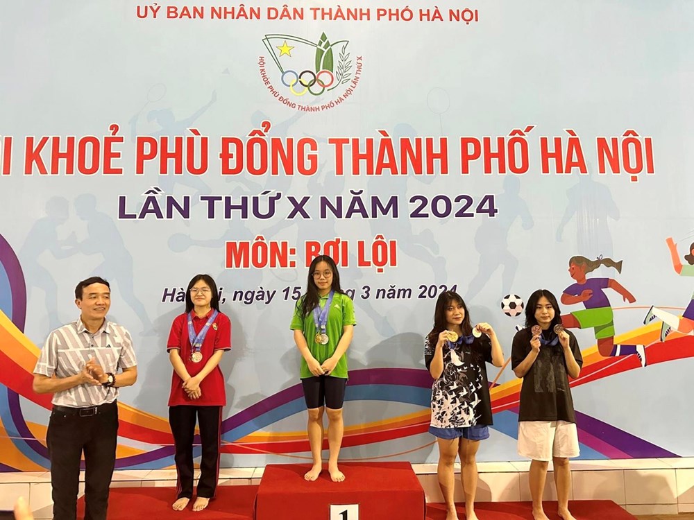522 vận động viên học sinh Hà Nội thi đấu môn Bơi Hội khoẻ Phù Đổng - ảnh 2
