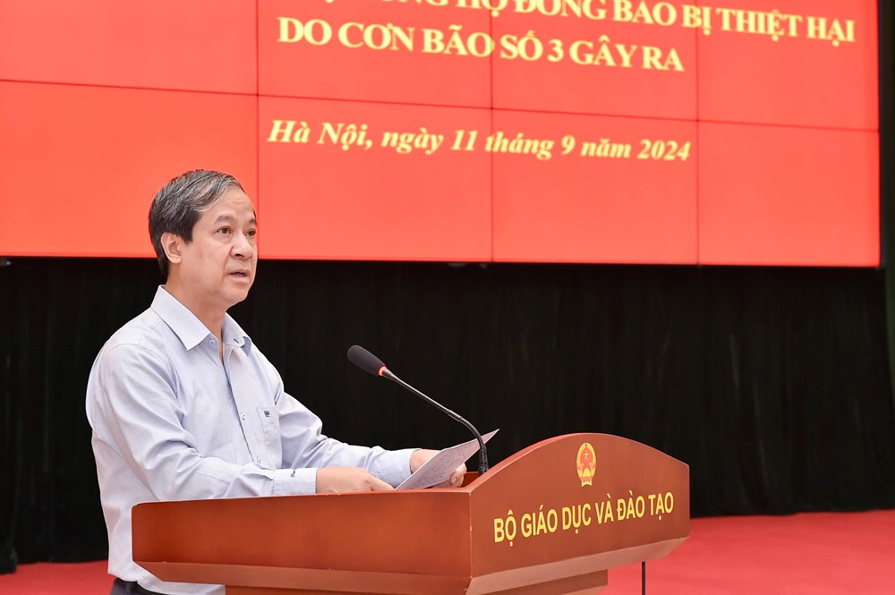 Phát động ngành Giáo dục ủng hộ đồng bào bị thiệt hại do bão số 3 - ảnh 1