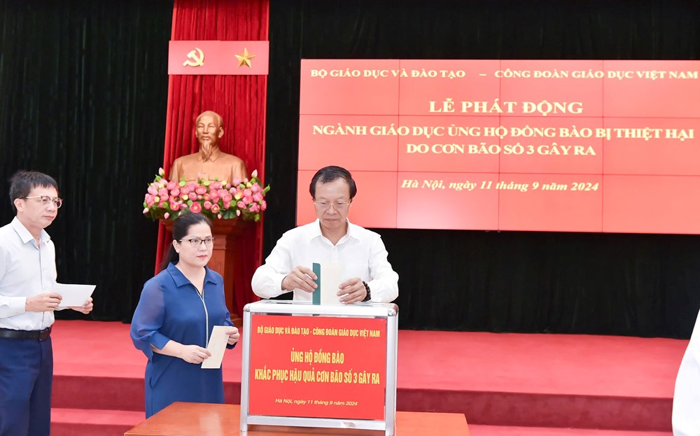 Phát động ngành Giáo dục ủng hộ đồng bào bị thiệt hại do bão số 3 - ảnh 5