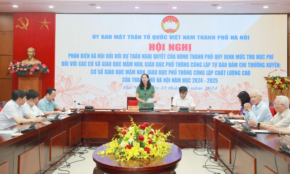 Mặt trận Tổ quốc Việt Nam thành phố Hà Nội phản biện dự thảo Nghị quyết về mức thu học phí - ảnh 4