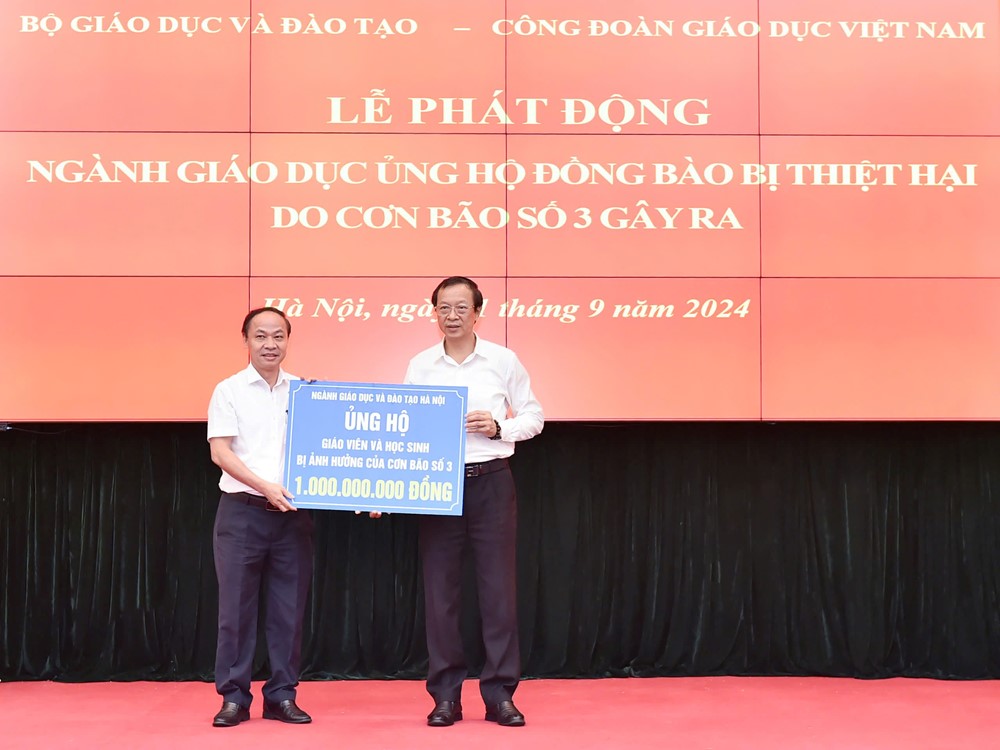 Phát động ngành Giáo dục ủng hộ đồng bào bị thiệt hại do bão số 3 - ảnh 3