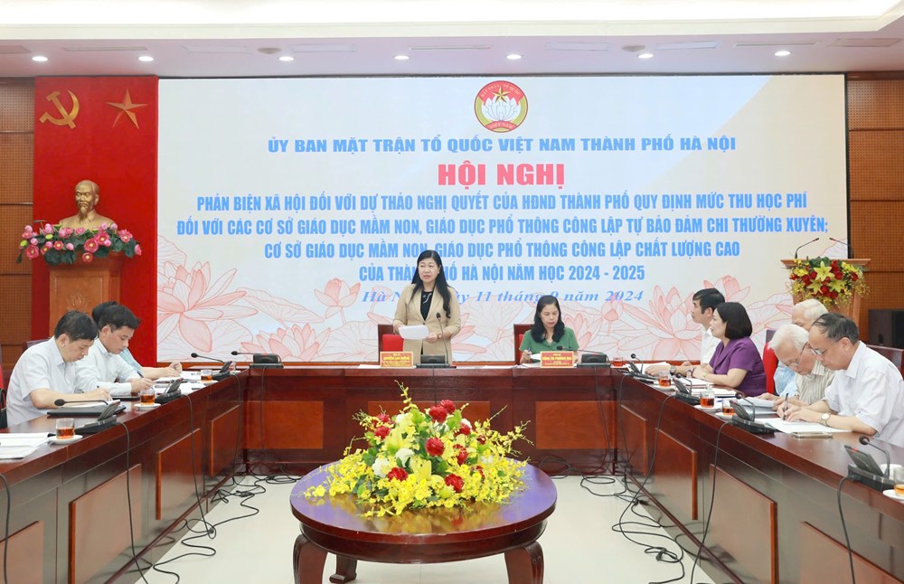 Mặt trận Tổ quốc Việt Nam thành phố Hà Nội phản biện dự thảo Nghị quyết về mức thu học phí - ảnh 1