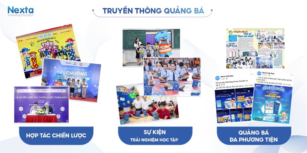 Nexta đẩy mạnh truyền thông qua sự kiện, hợp tác chiến lược và quảng bá đa phương tiện nhằm lan tỏa giá trị giáo dục số