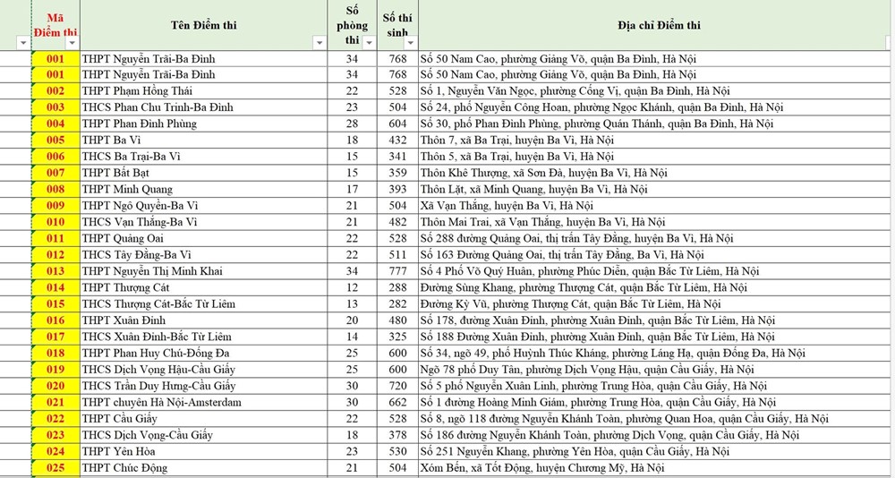 Công bố 201 điểm thi vào lớp 10 THPT không chuyên tại Hà Nội - ảnh 1