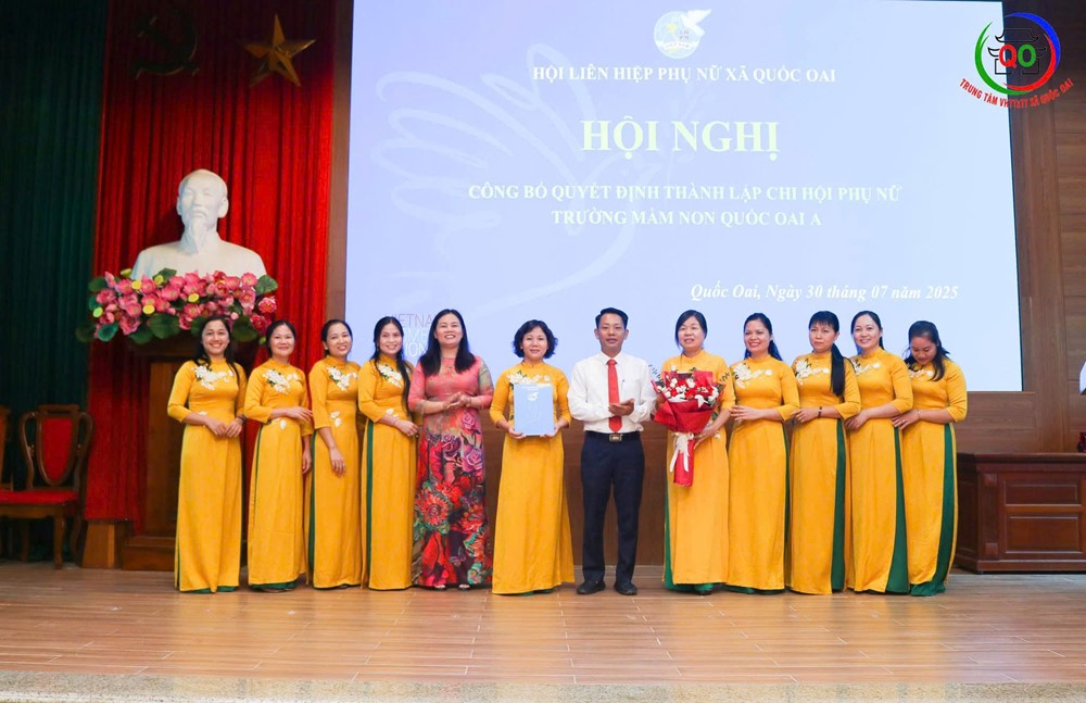 Hội LHPN xã Quốc Oai ra mắt 10 chi hội Phụ nữ trong lực lượng vũ trang và ngành Giáo dục mầm non - ảnh 6