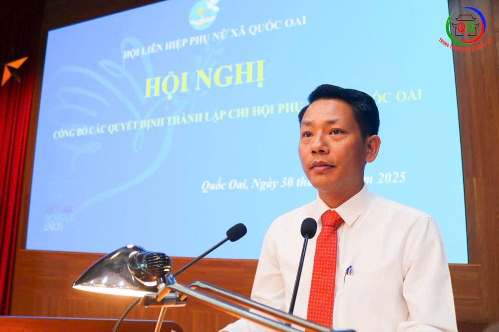 Hội LHPN xã Quốc Oai ra mắt 10 chi hội Phụ nữ trong lực lượng vũ trang và ngành Giáo dục mầm non - ảnh 2