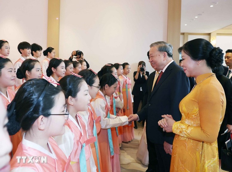 Tổng thống Hàn Quốc chủ trì Lễ đón trọng thể Tổng Bí thư Tô Lâm và Phu nhân - ảnh 6