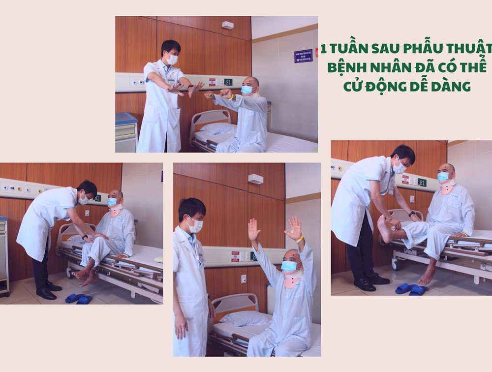 Liệt tứ chi, nam bệnh nhân hồi phục diệu kỳ sau phẫu thuật trật đốt sống cổ nặng hiếm gặp - ảnh 6