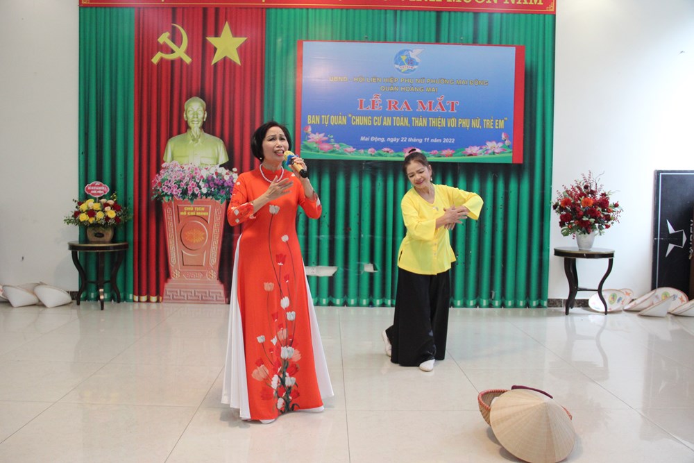Ra mắt Ban tự quản Chung cư an toàn, thân thiện với phụ nữ và trẻ em phường Mai Động - ảnh 8