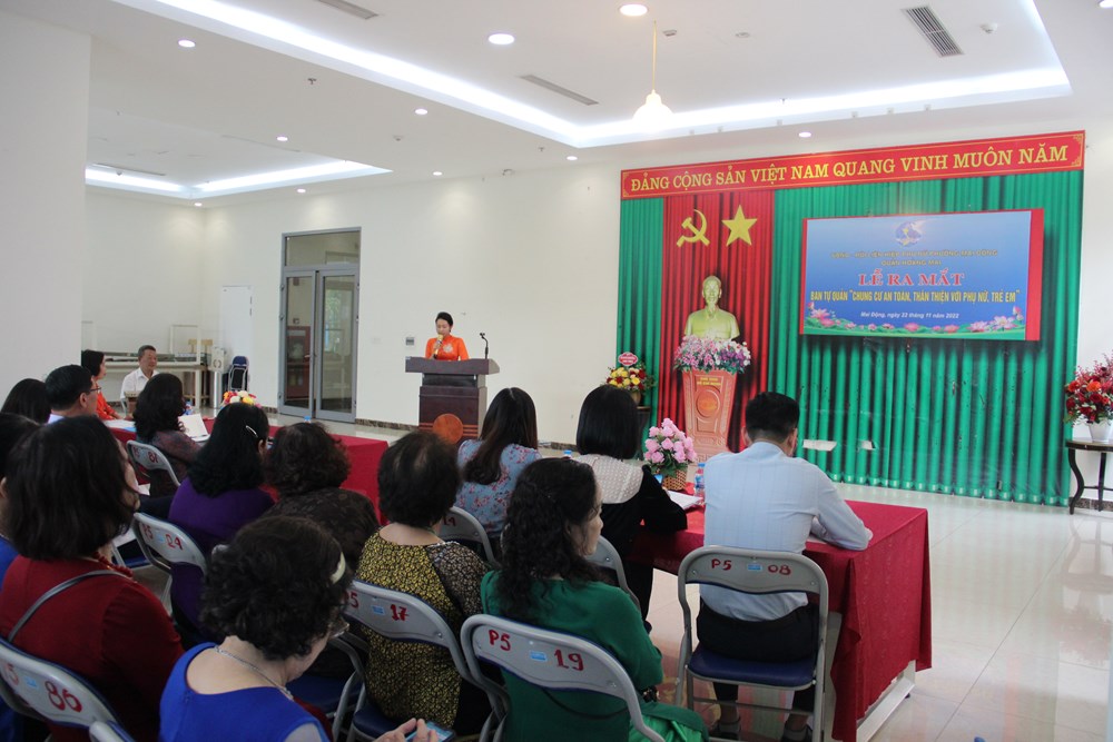 Ra mắt Ban tự quản Chung cư an toàn, thân thiện với phụ nữ và trẻ em phường Mai Động - ảnh 4