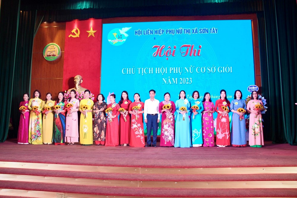 Sôi nổi hội thi Chủ tịch Hội phụ nữ cơ sở giỏi thị xã Sơn Tây - ảnh 3